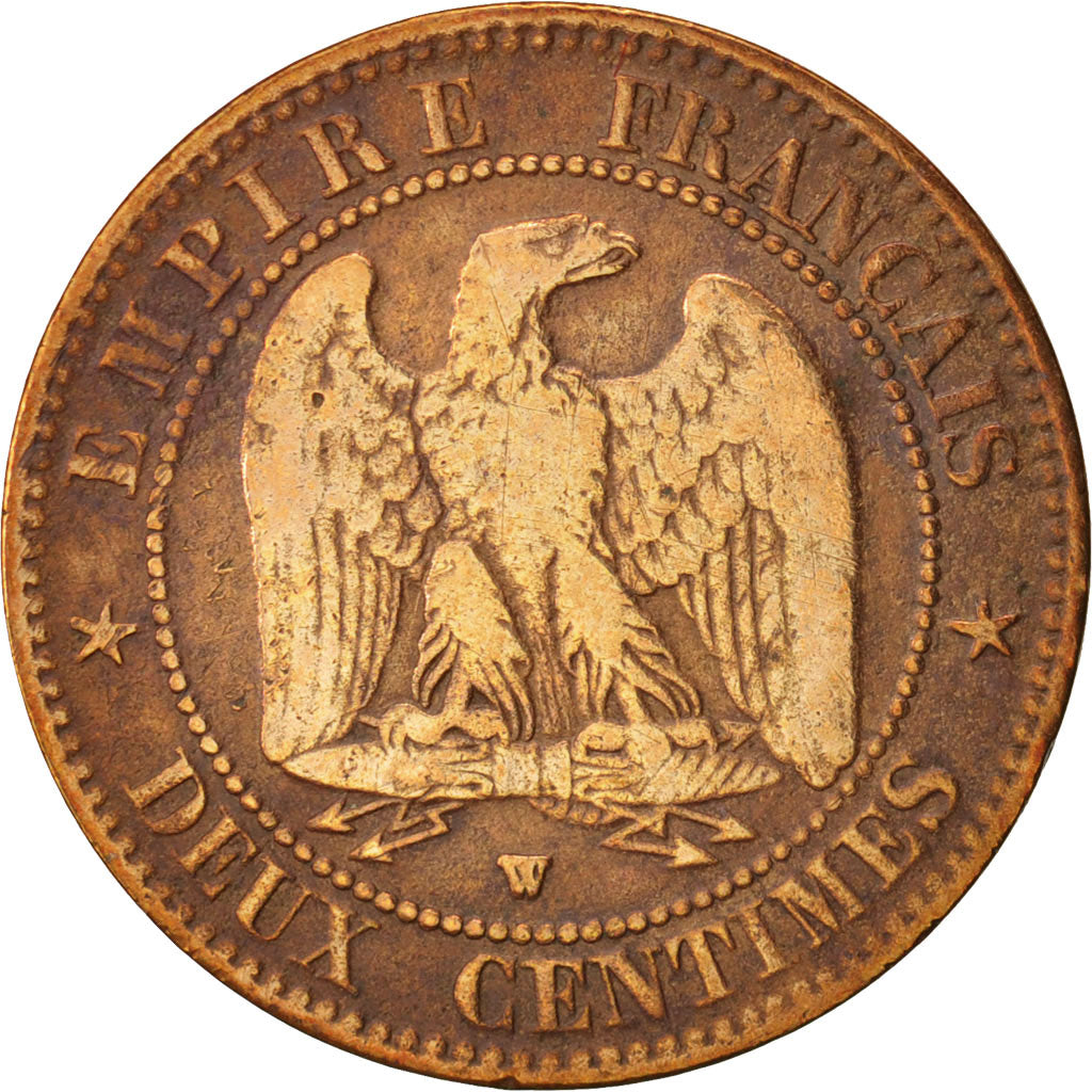 Francia, Napoleon III, Napoléon III, 2 Centimes, 1857, Lille, MB, Bronzo, KM...
