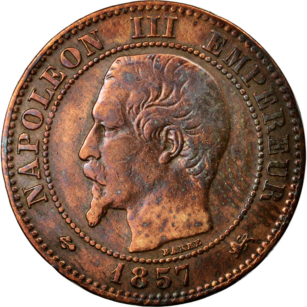 Coin, France, Napoleon III, Napoléon III, 2 Centimes, 1857, Lyon, VF(20-25)