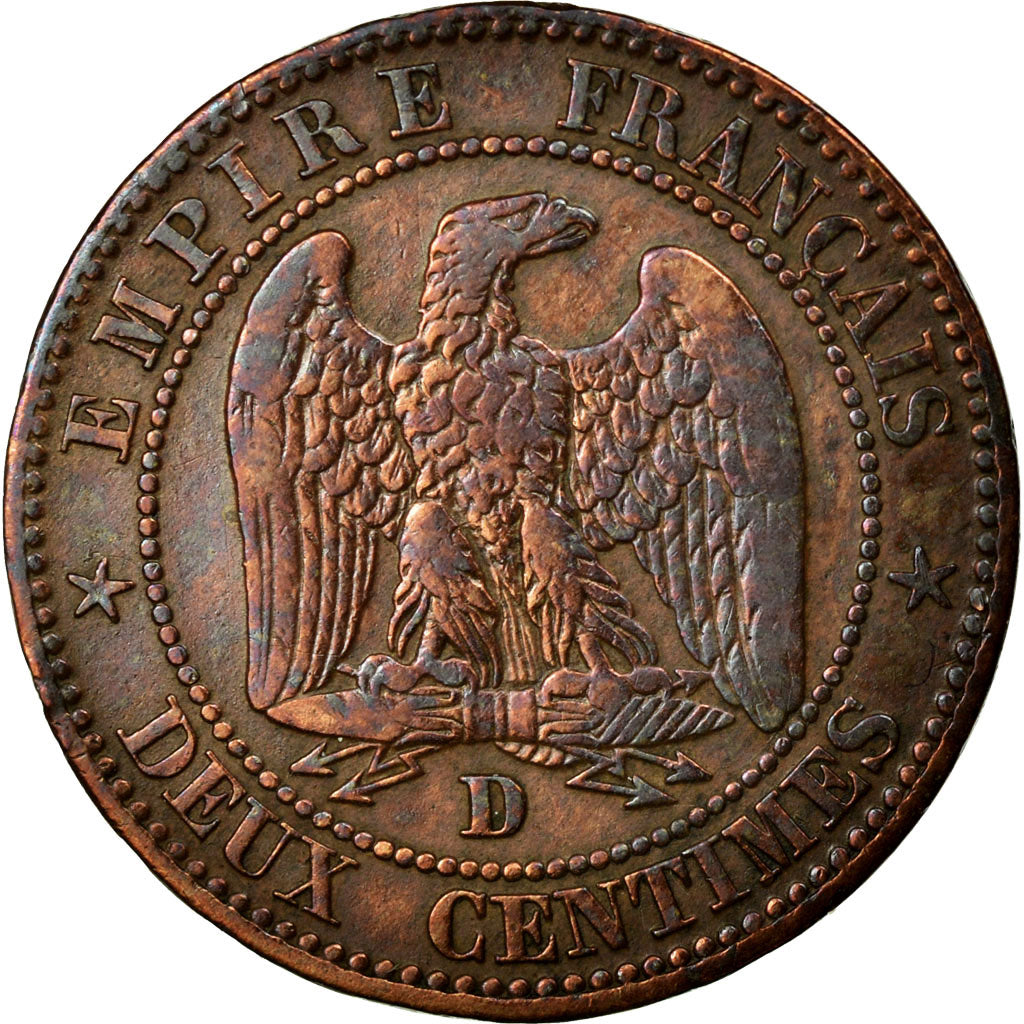 Coin, France, Napoleon III, Napoléon III, 2 Centimes, 1857, Lyon, VF(20-25)
