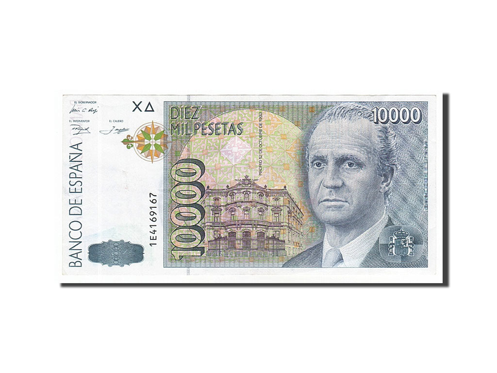Banknote, Spain, 10,000 Pesetas, 1992, 1992-10-12, AU(55-58)