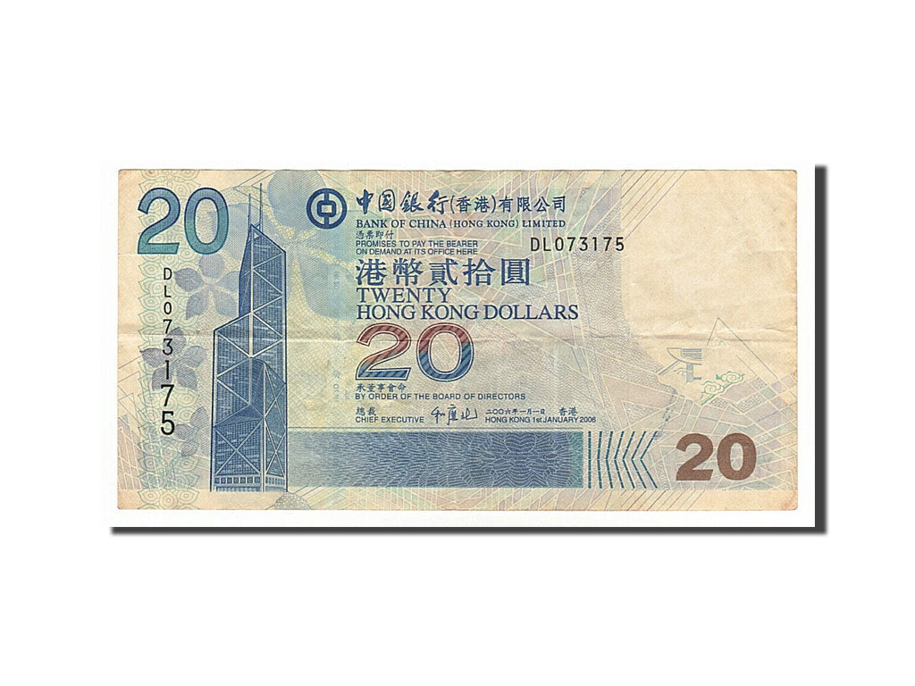 Hong Kong, 20 Dollars, 2006, KM #335c, 2006-01-01, EF(40-45), DL073175