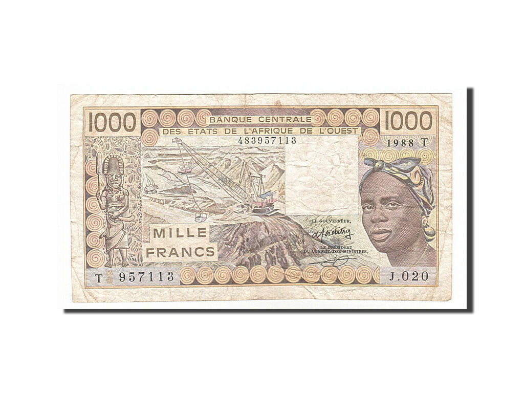 Togo, 1000 Francs type 1977-81