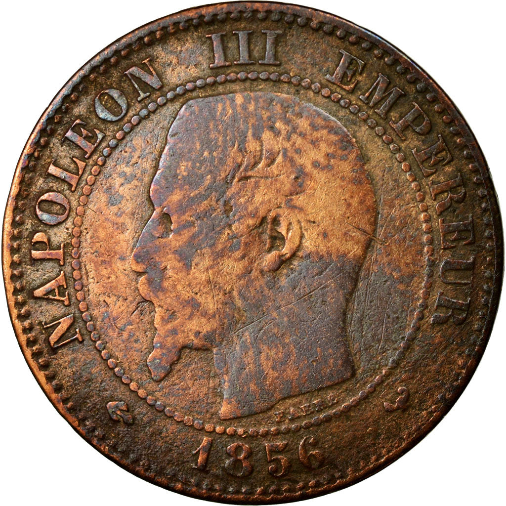 Coin, France, Napoleon III, Napoléon III, 2 Centimes, 1856, Lille, F(12-15)
