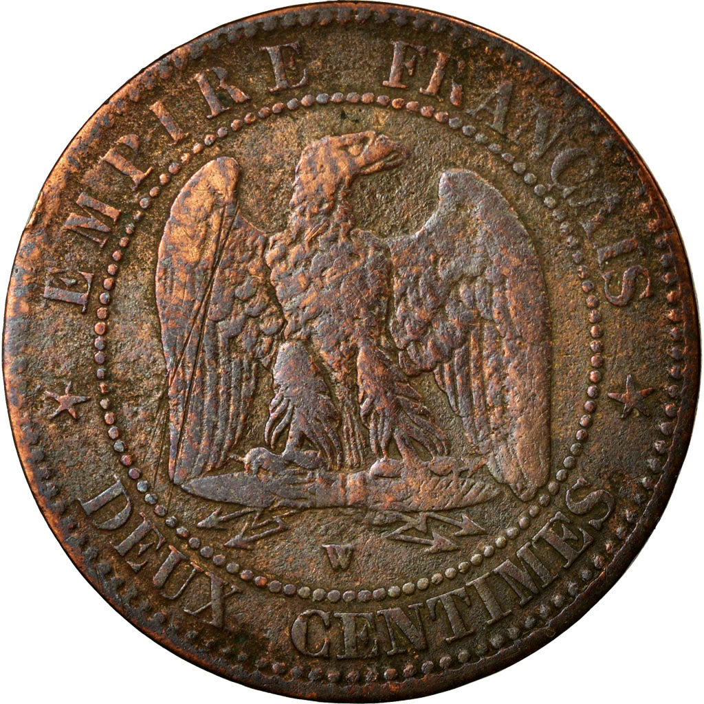 Coin, France, Napoleon III, Napoléon III, 2 Centimes, 1856, Lille, F(12-15)