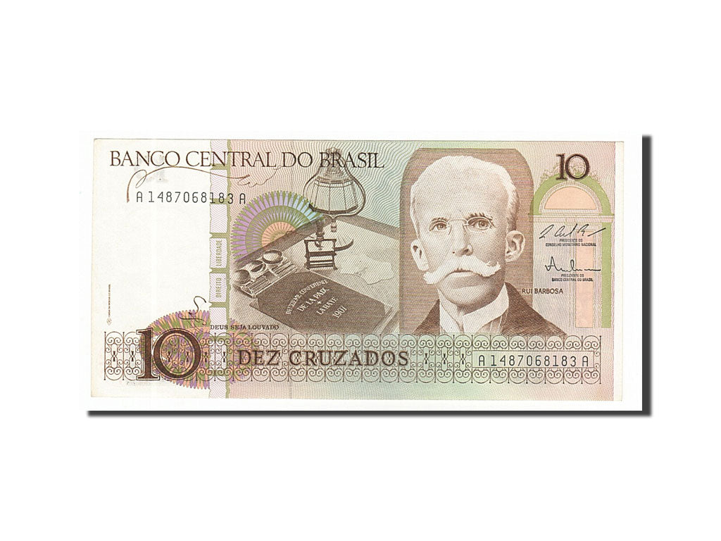 Banknote, Brazil, 10 Cruzados, 1987, UNC(63)