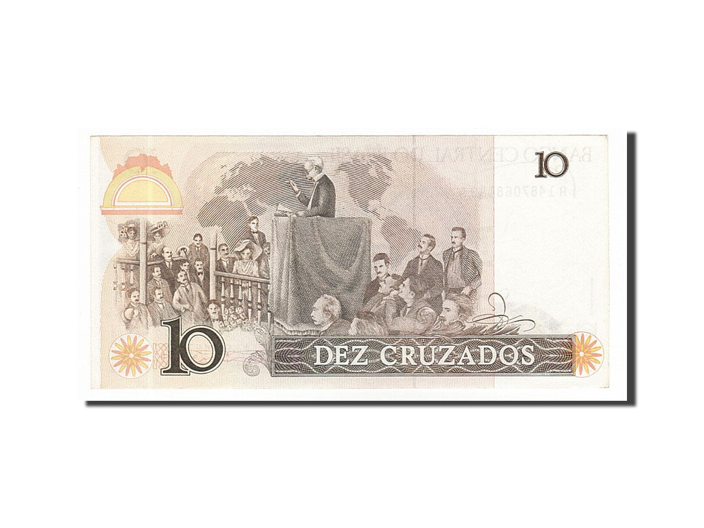 Banknote, Brazil, 10 Cruzados, 1987, UNC(63)
