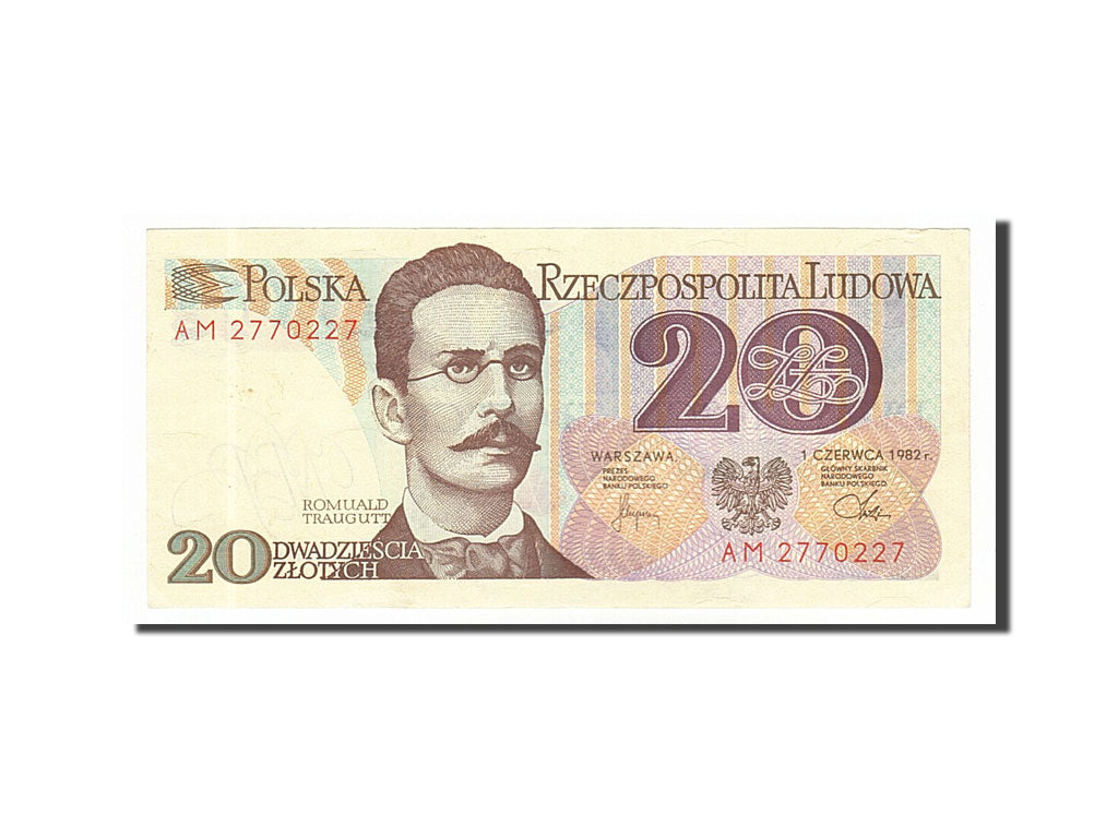 Banknote, Poland, 20 Zlotych, 1982, 1982-06-01, UNC(63)