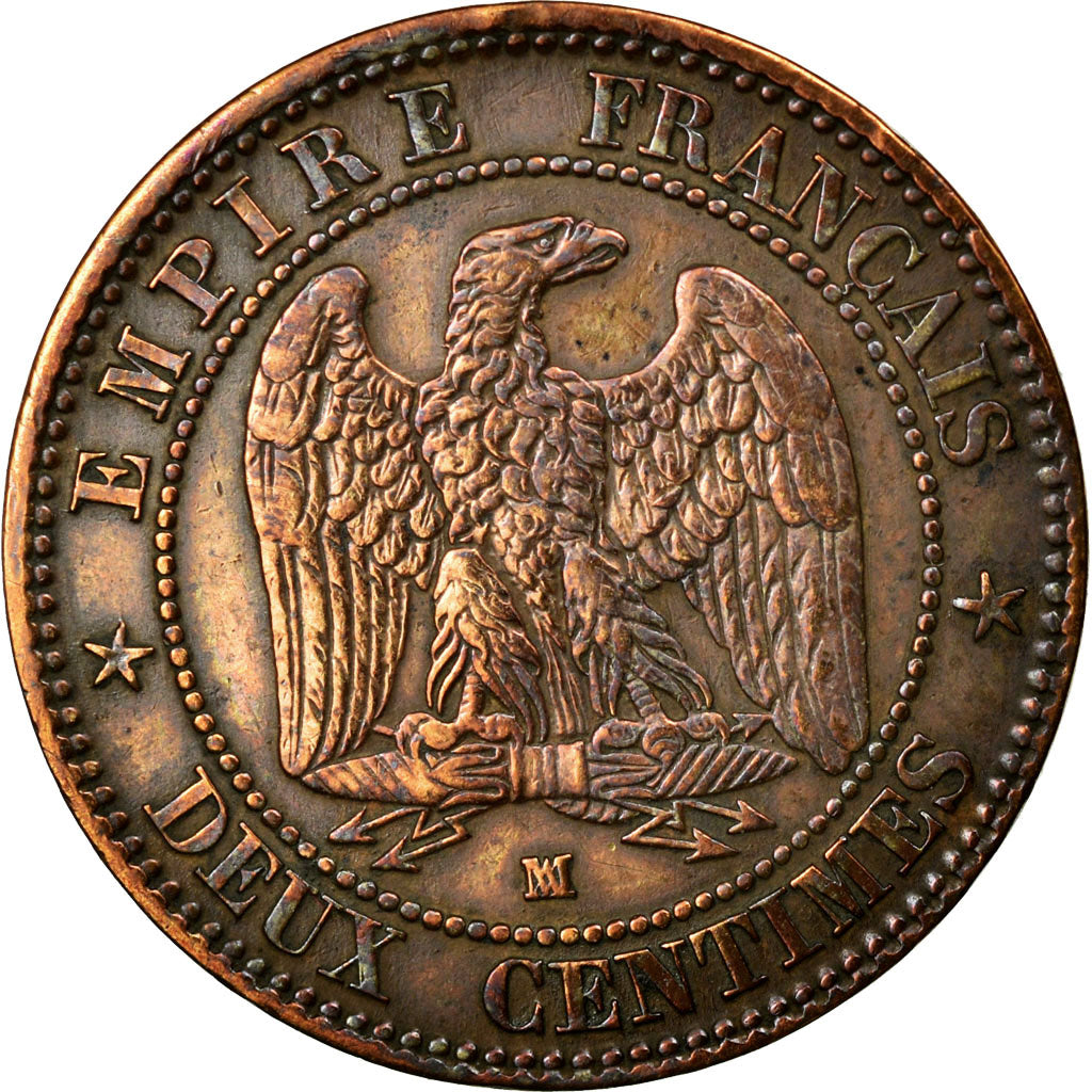 Coin, France, Napoleon III, Napoléon III, 2 Centimes, 1856, Marseille