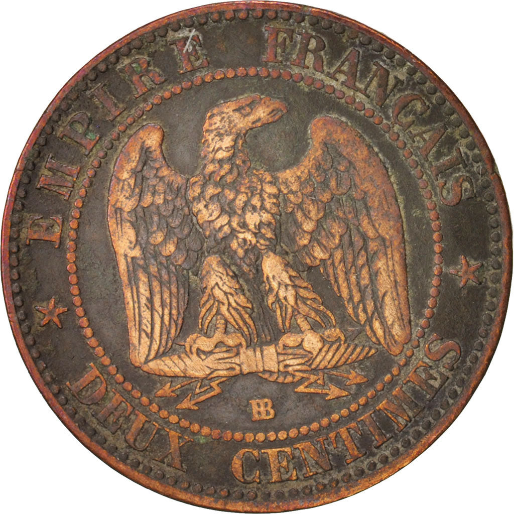 Coin, France, Napoleon III, Napoléon III, 2 Centimes, 1856, Strasbourg