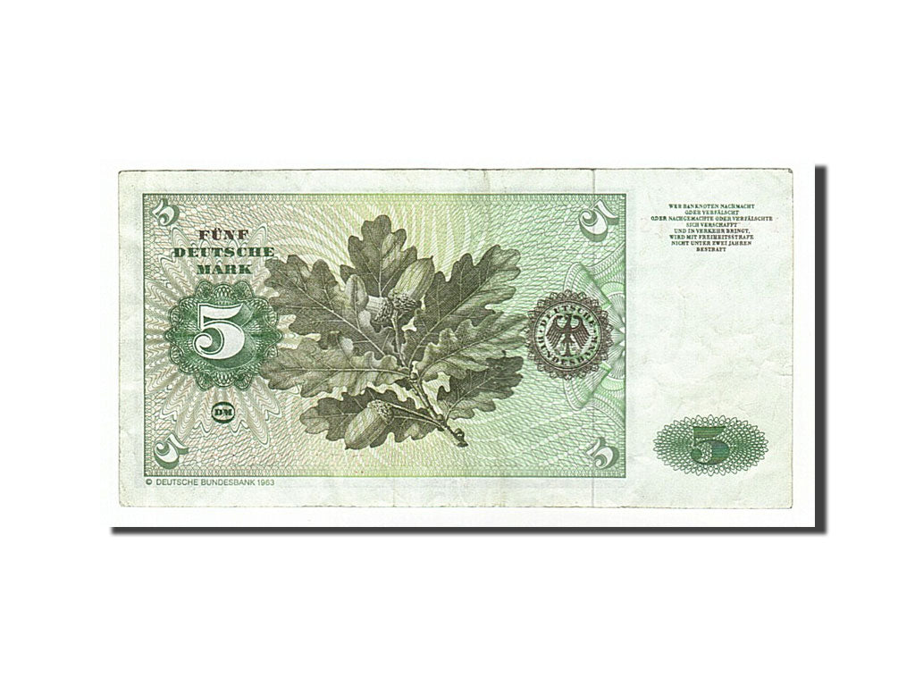 Banknote, GERMANY - FEDERAL REPUBLIC, 5 Deutsche Mark, 1980, 1980-01-02