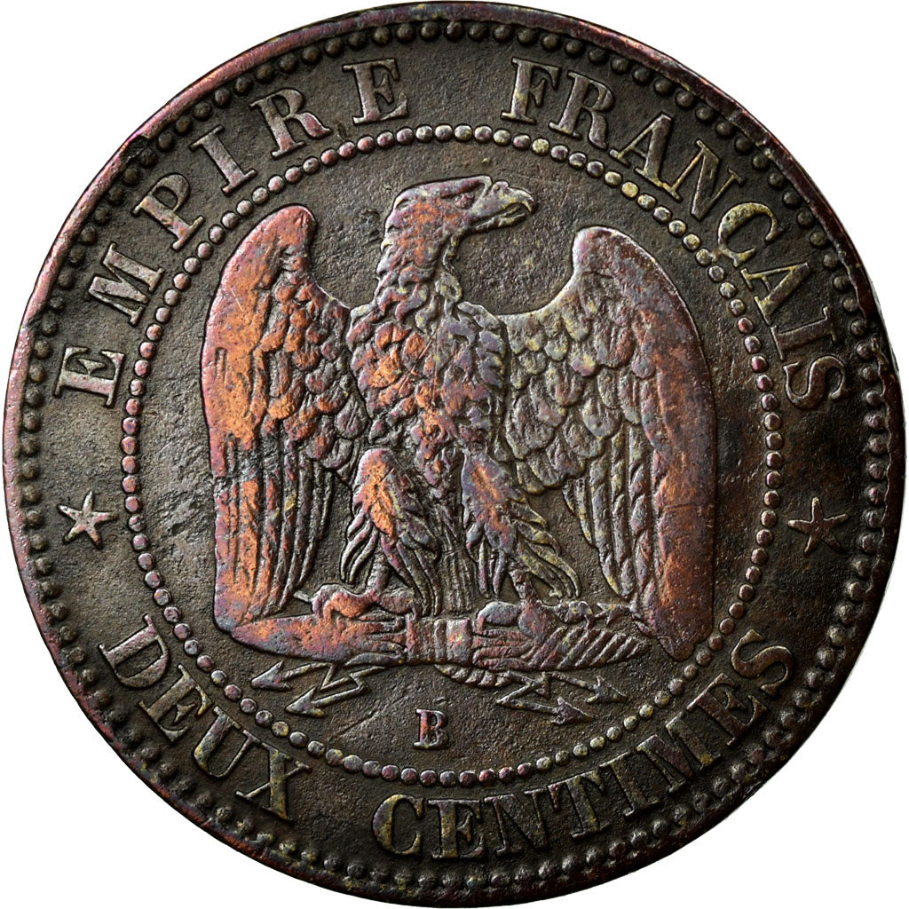 Coin, France, Napoleon III, Napoléon III, 2 Centimes, 1856, Rouen, VF(30-35)