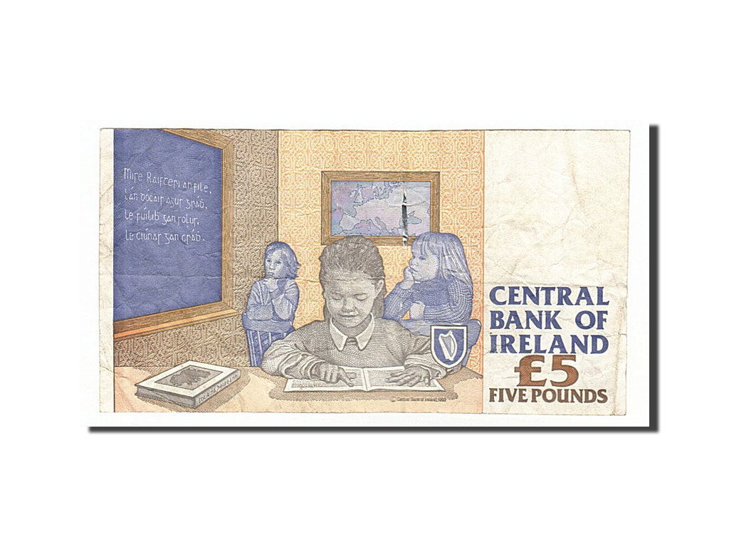 Ireland - Republic, 5 Pounds, 1995, KM #75b, 1995-02-10, VF(30-35), DFH226592