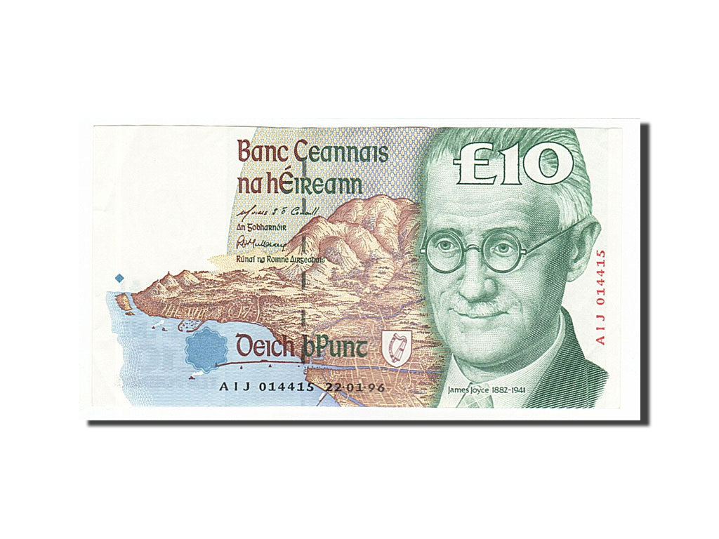 Irlande, 10 Livres type Joyce