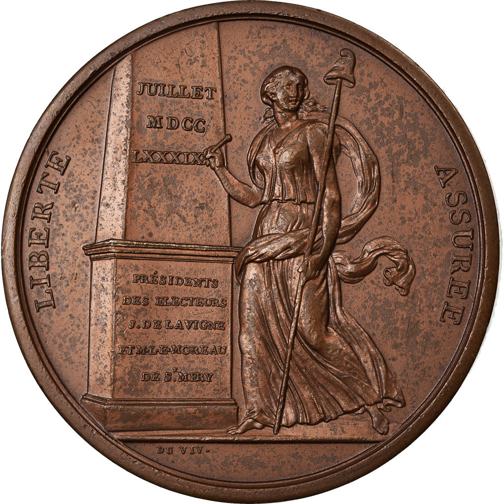 France, Medal, Louis XVI à l'Assemblée des Electeurs de Paris, History, 1789
