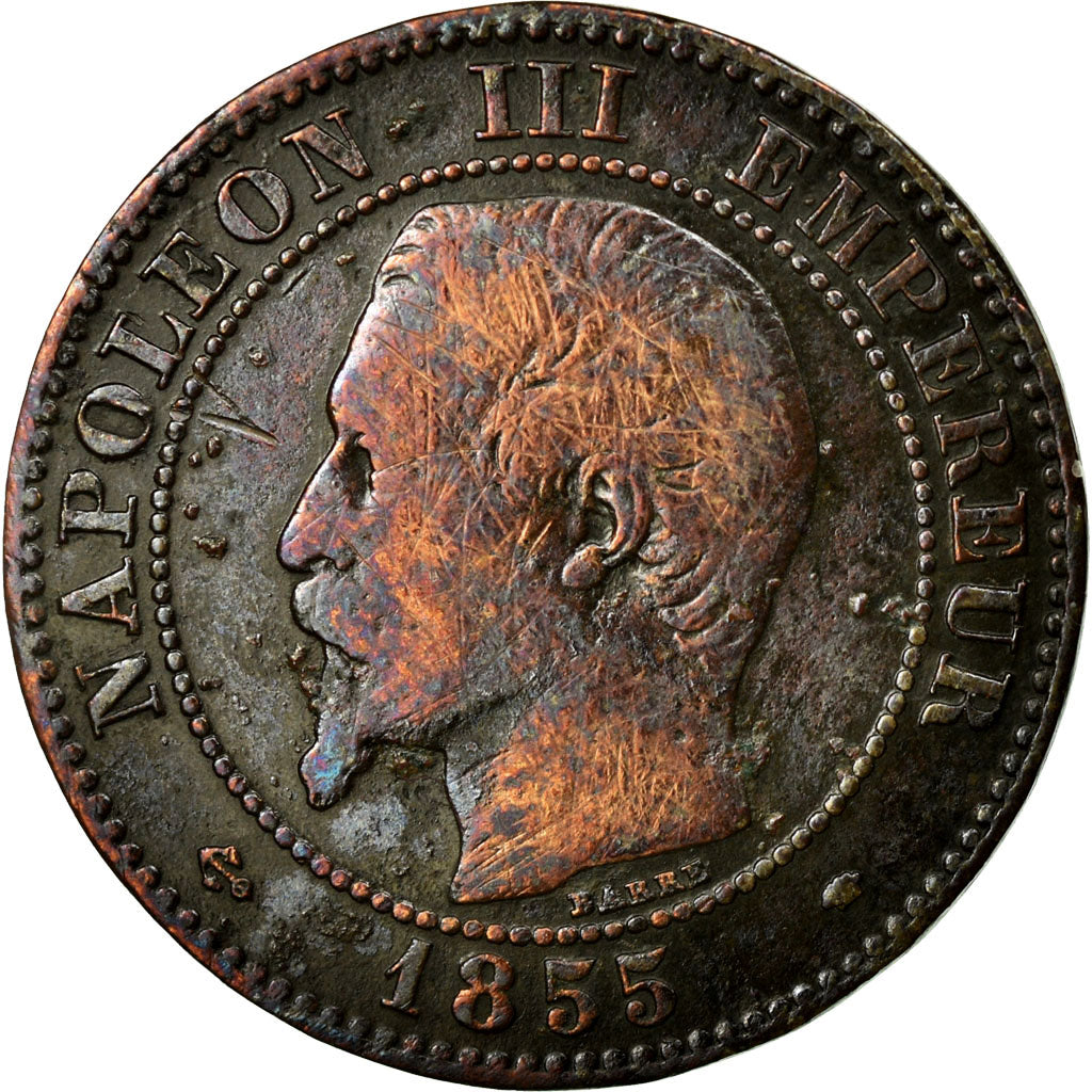Münze, Frankreich, Napoleon III, Napoléon III, 2 Centimes, 1855, Marseille, S