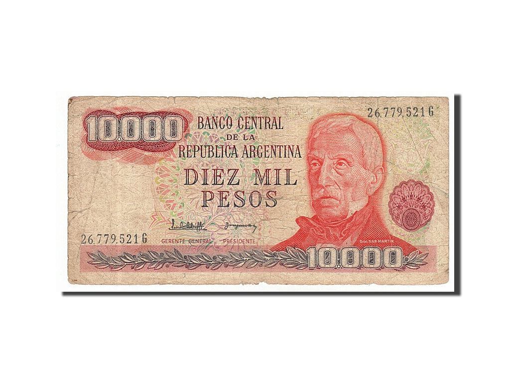 Argentina, 10,000 Pesos, 1976, KM #306b, F(12-15), 26779521G