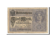 Banknote, Germany, 5 Mark, 1917, 1917-08-01, VF(20-25)