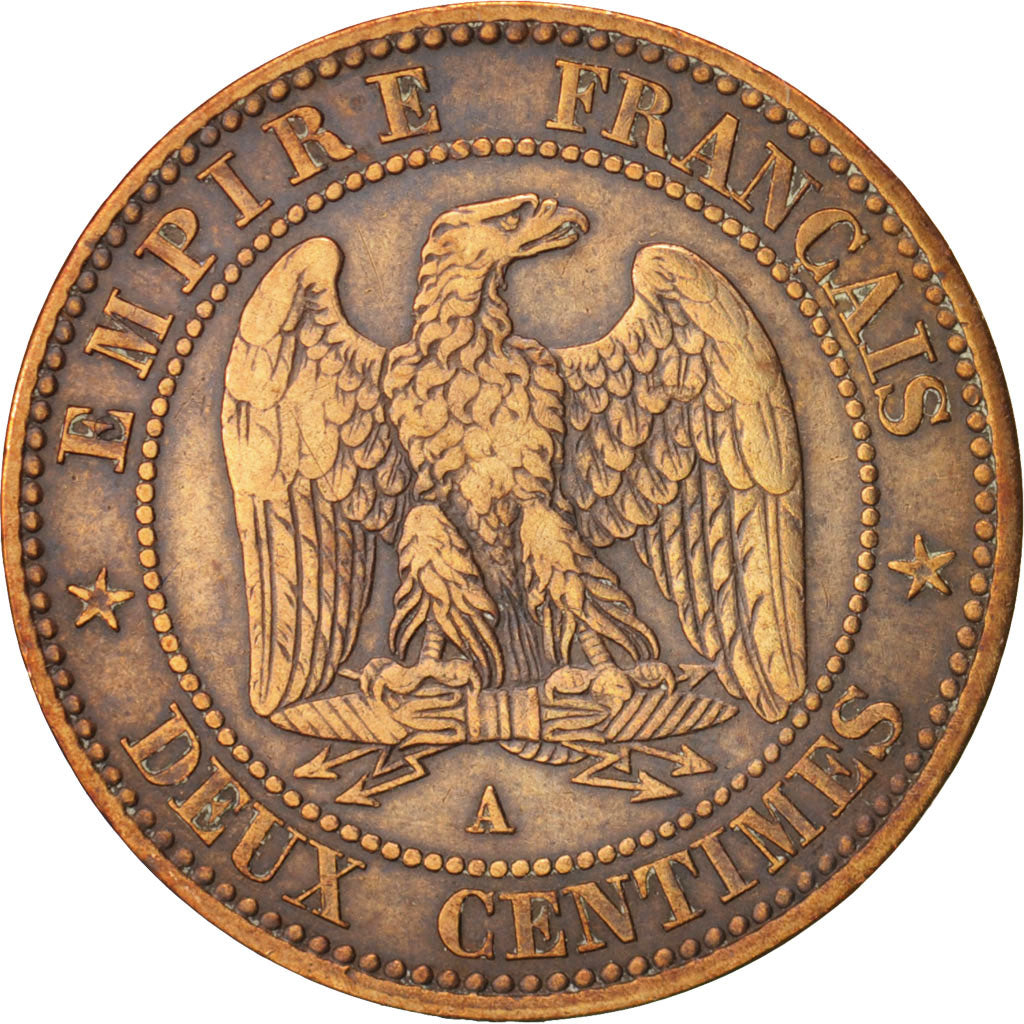 France, Napoleon III, 2 Centimes, 1855, Paris, TB+, Bronze, Gadoury 103