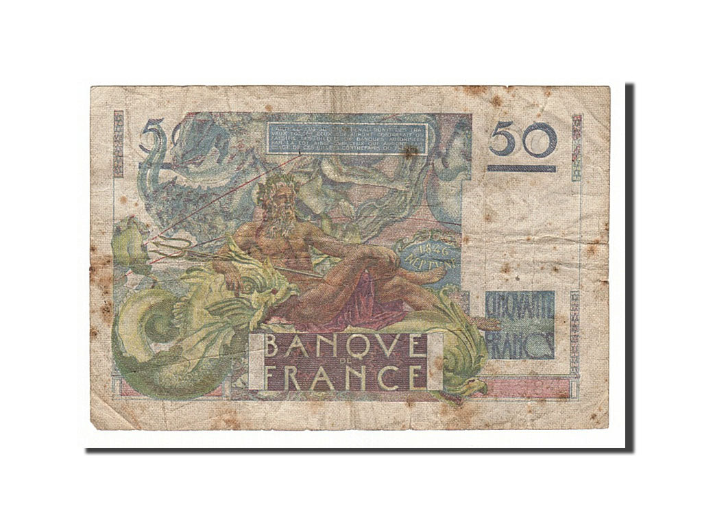 Banknote, France, 50 Francs, 50 F 1946-1951 ''Le Verrier'', 1950, 1950-08-24