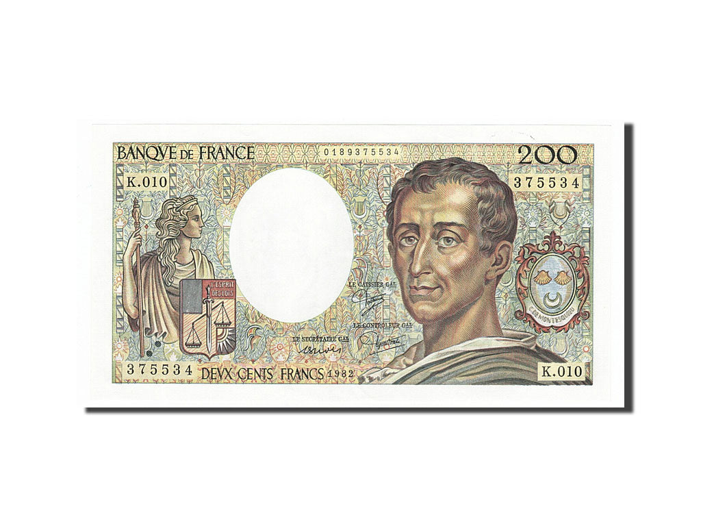 Banconote, Francia, 200 Francs, 200 F 1981-1994 ''Montesquieu'', 1982, SPL