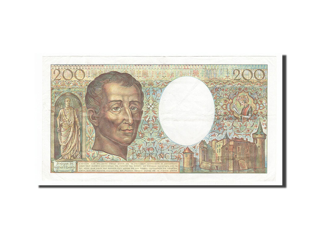 Banknote, France, 200 Francs, 200 F 1981-1994 ''Montesquieu'', 1982, EF(40-45)