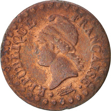 Francia, Dupré, Centime, 1797, Paris, MB, Bronzo, KM:646, Gadoury:76