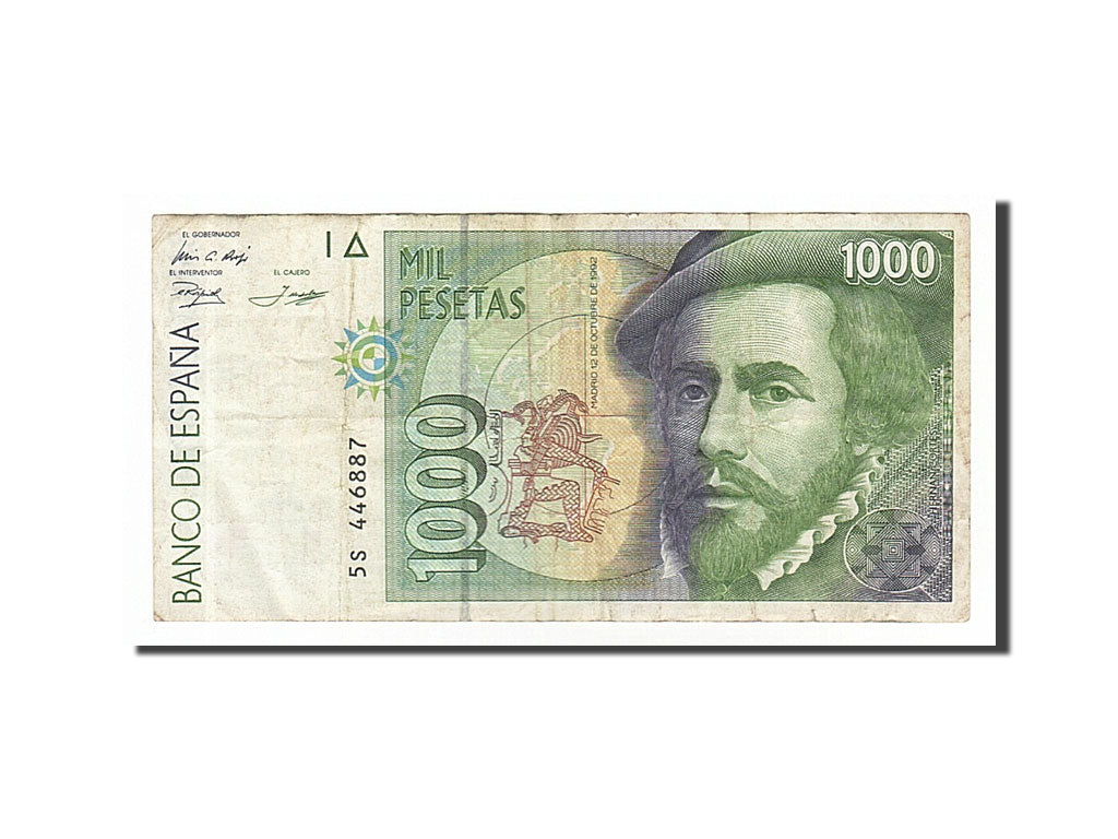 Banknote, Spain, 1000 Pesetas, 1992, 1992-10-12, EF(40-45)