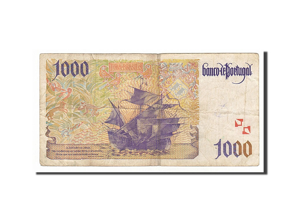 Portugal, 1000 Escudos, 1996, KM #188b, 1996-10-31, VF(30-35), 6A5984042