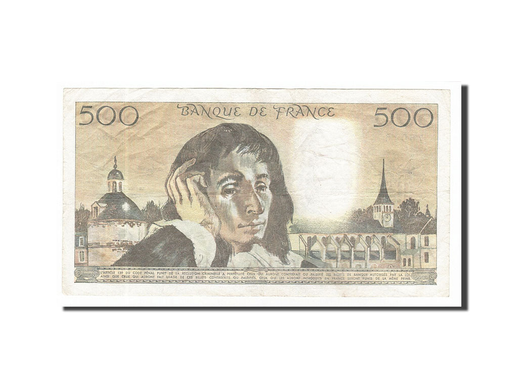 Banknote, France, 500 Francs, 500 F 1968-1993 ''Pascal'', 1982, 1982-01-07