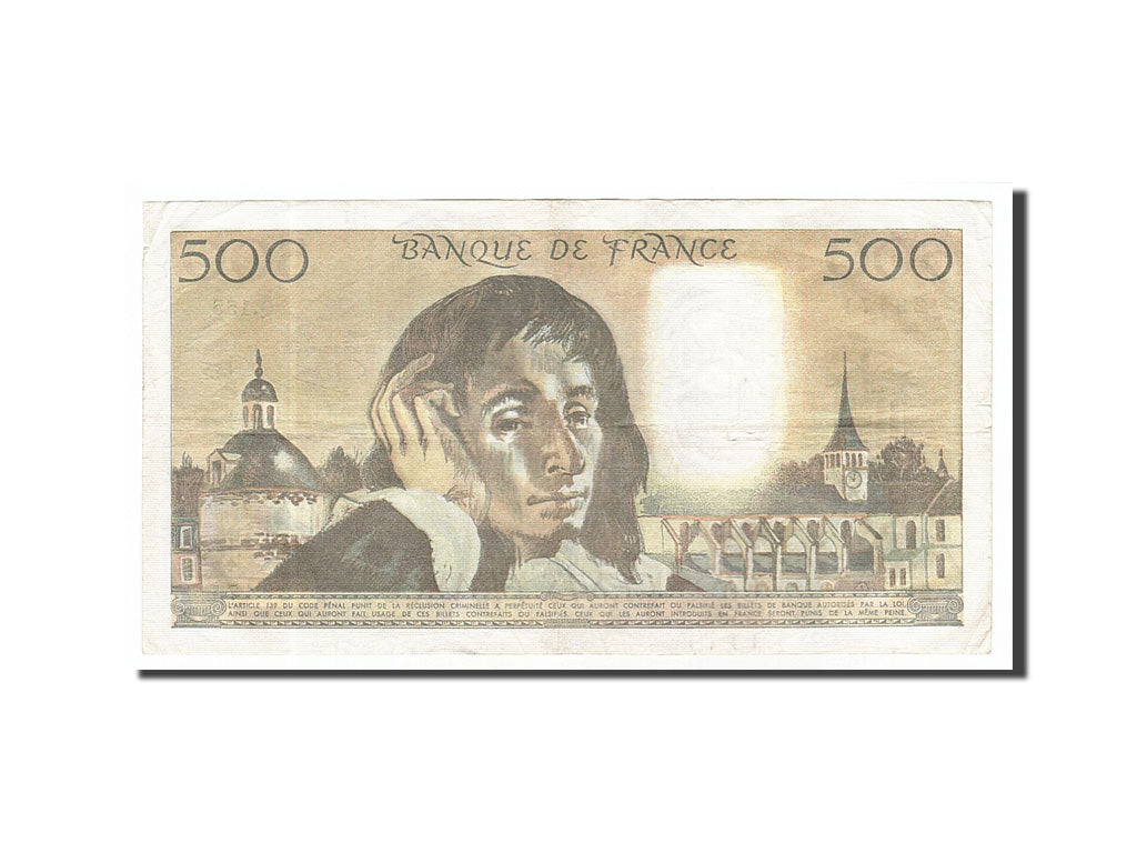 Banknote, France, 500 Francs, 500 F 1968-1993 ''Pascal'', 1982, 1982-01-07