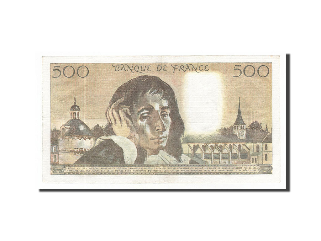 Banknote, France, 500 Francs, 500 F 1968-1993 ''Pascal'', 1983, 1982-01-06