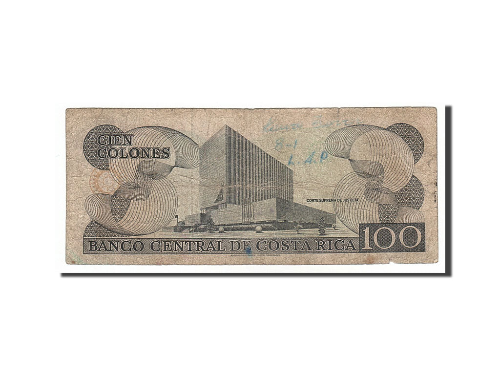 Costa Rica, 100 Colones, 1993, KM #261a, 1993-09-28, VF(20-25), H10398589