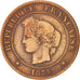 France, Cérès, 5 Centimes, 1875, Bordeaux, F(12-15), Bronze, KM:821.2