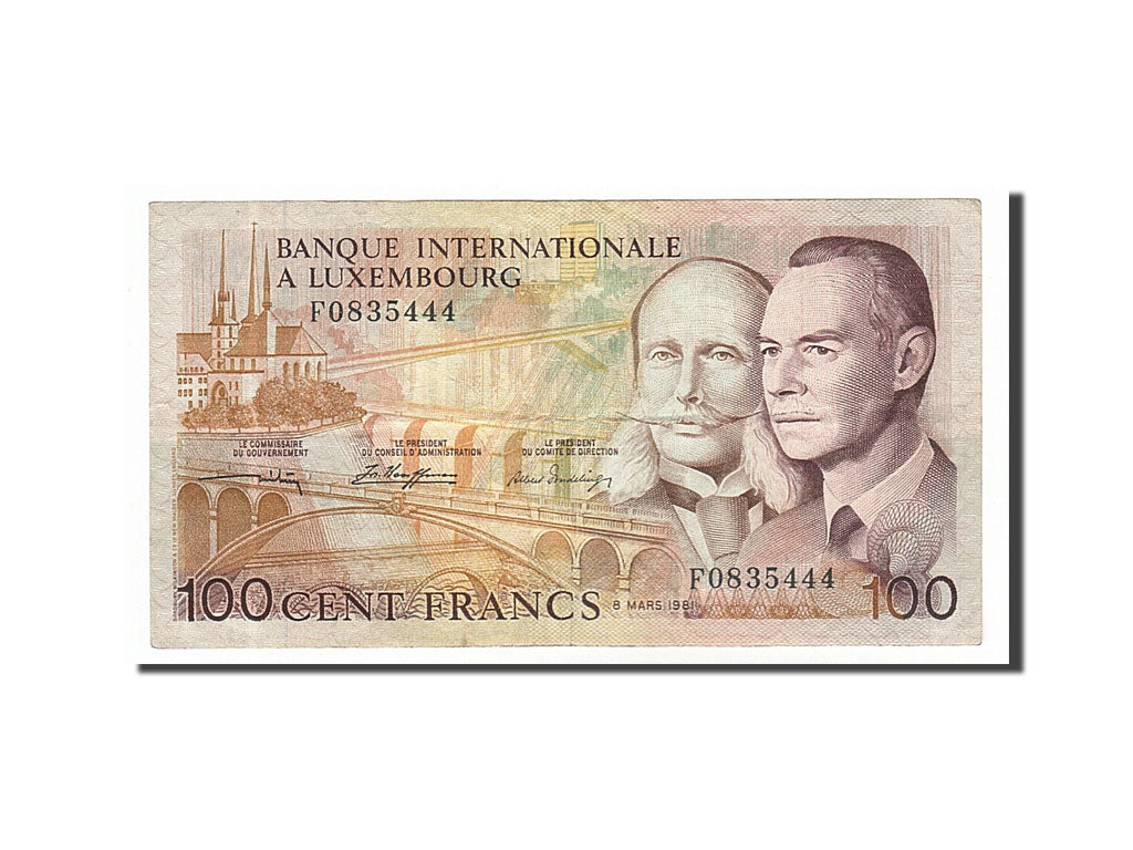 Luxembourg, 100 Francs, 1981, KM #14A, 1981-03-08, EF(40-45), F0835444