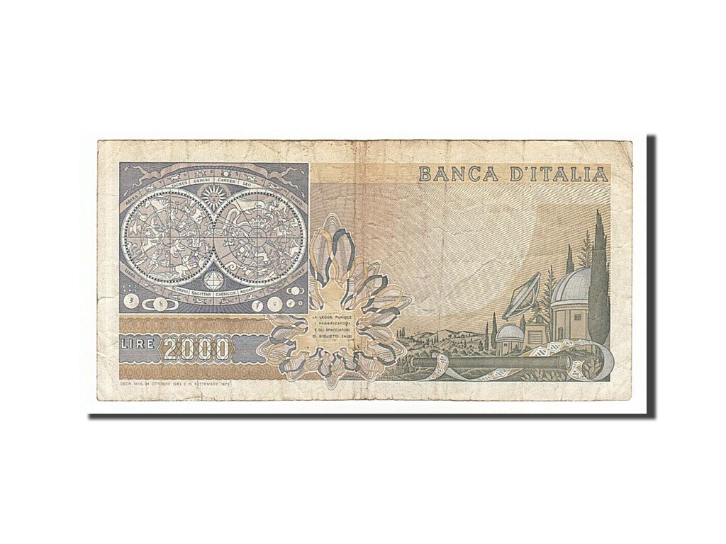 Banknote, Italy, 2000 Lire, 1983, 1983-10-24, VF(20-25)