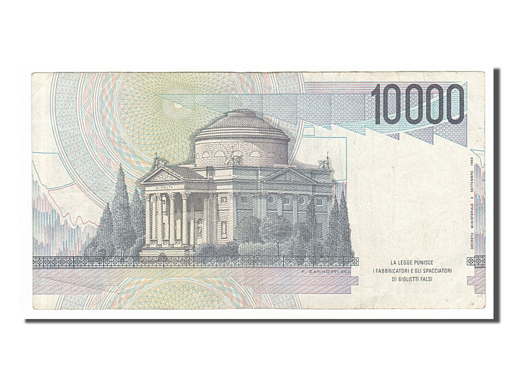 Italy, 10,000 Lire, 1984, KM #112d, 1984-09-03, EF(40-45), BK522530B
