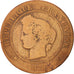 France, Cérès, 5 Centimes, 1878, Paris, VG(8-10), Bronze, KM:821.1, Gadoury157a
