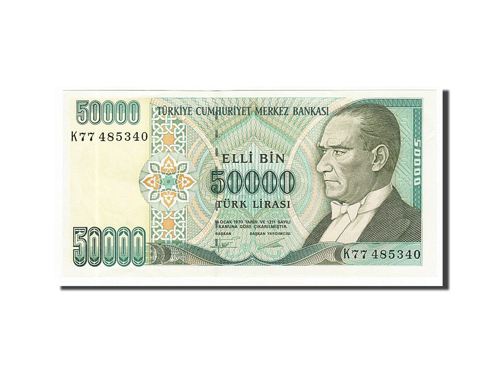 Turkey, 50,000 Lira, 1995, KM #204, UNC(60-62), K77485340