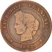 France, Cérès, 5 Centimes, 1882, Paris, B+, Bronze, KM:821.1, Gadoury:157a