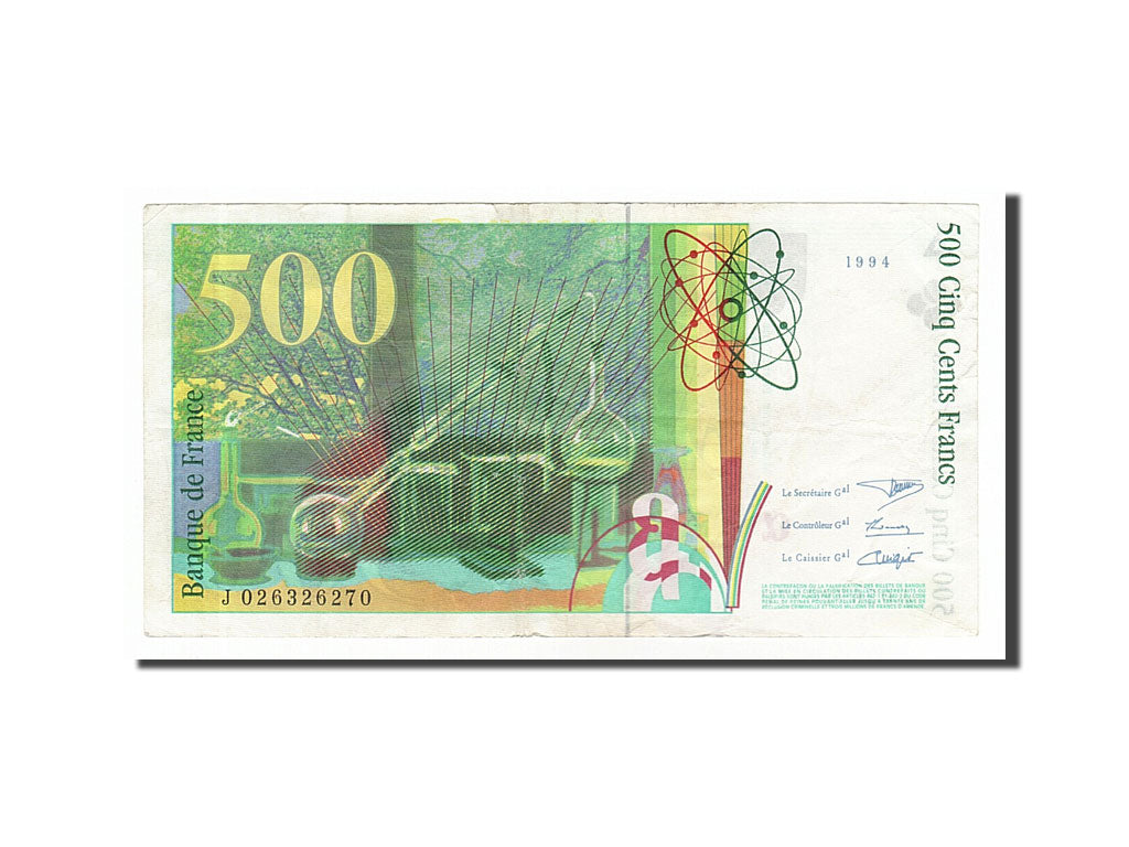 France, 500 Francs, 500 F 1994-2000 ''Pierre et Marie Curie'', 1994, KM #160a,..