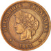 France, Cérès, 5 Centimes, 1883, Paris, EF(40-45), Bronze, KM:821.1, Gadoury157a