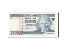 Banknote, Turkey, 250,000 Lira, 1992, AU(55-58)