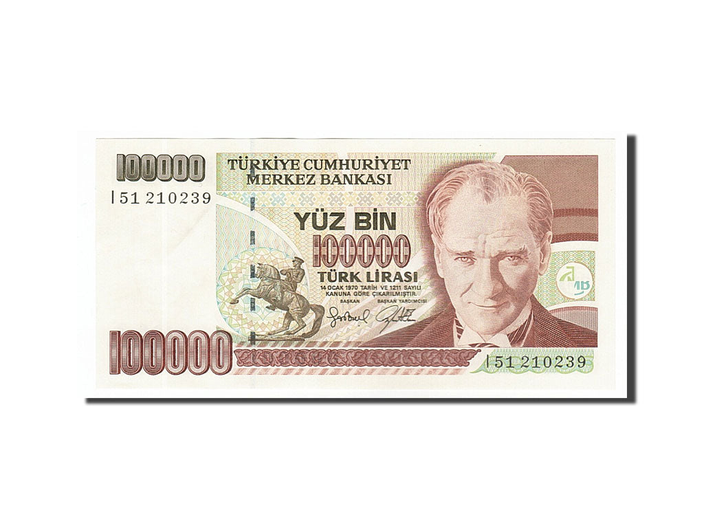 Banknote, Turkey, 100,000 Lira, 1991, UNC(60-62)
