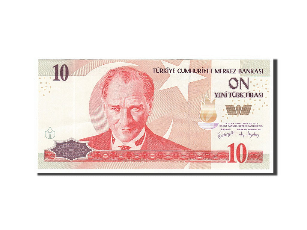 Biljet, Turkije, 10 New Lira, 2005, SPL