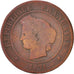France, Cérès, 5 Centimes, 1871, Paris, VG(8-10), Bronze, KM:821.1, Gadoury 157