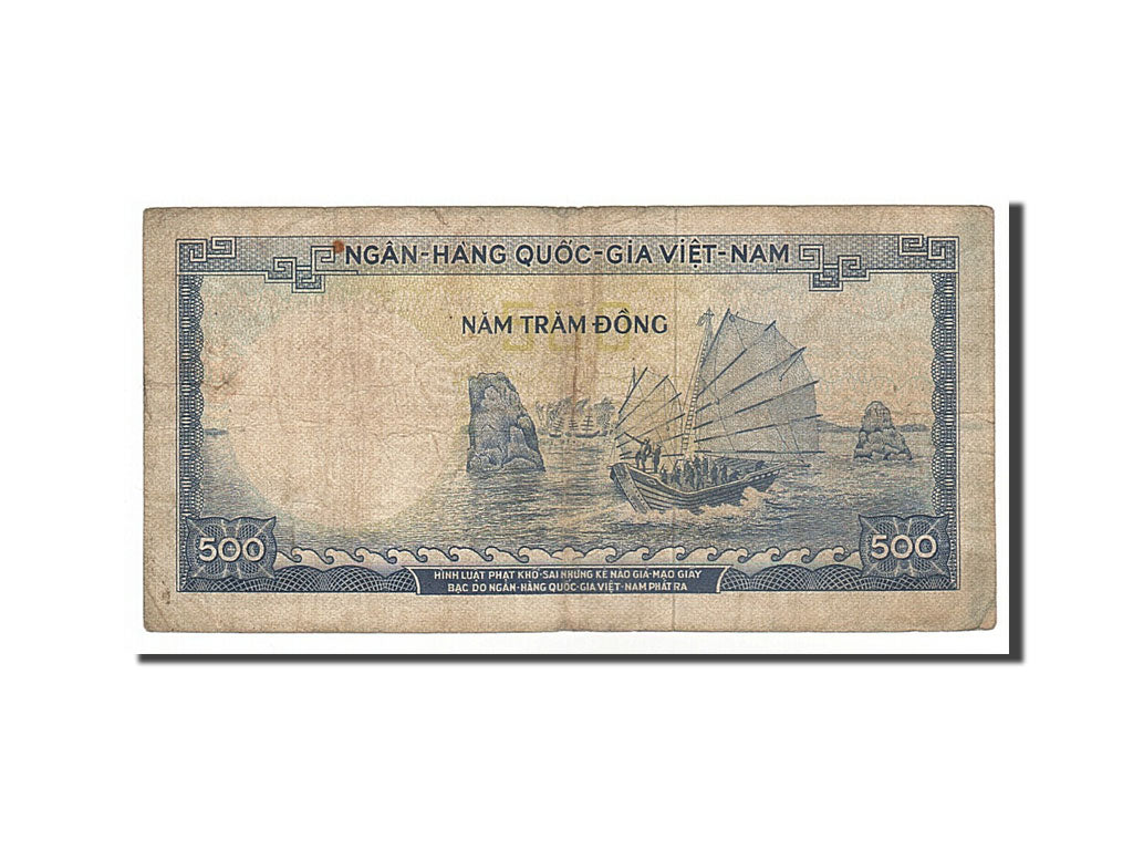 South Viet Nam, 500 D<ox>ng, 1966, KM #23a, VF(20-25), U4 527818