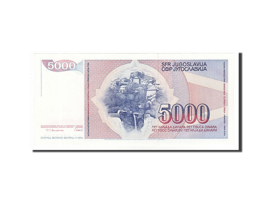 Banknote, Yugoslavia, 5000 Dinara, 1985, 1985-05-01, UNC(65-70)