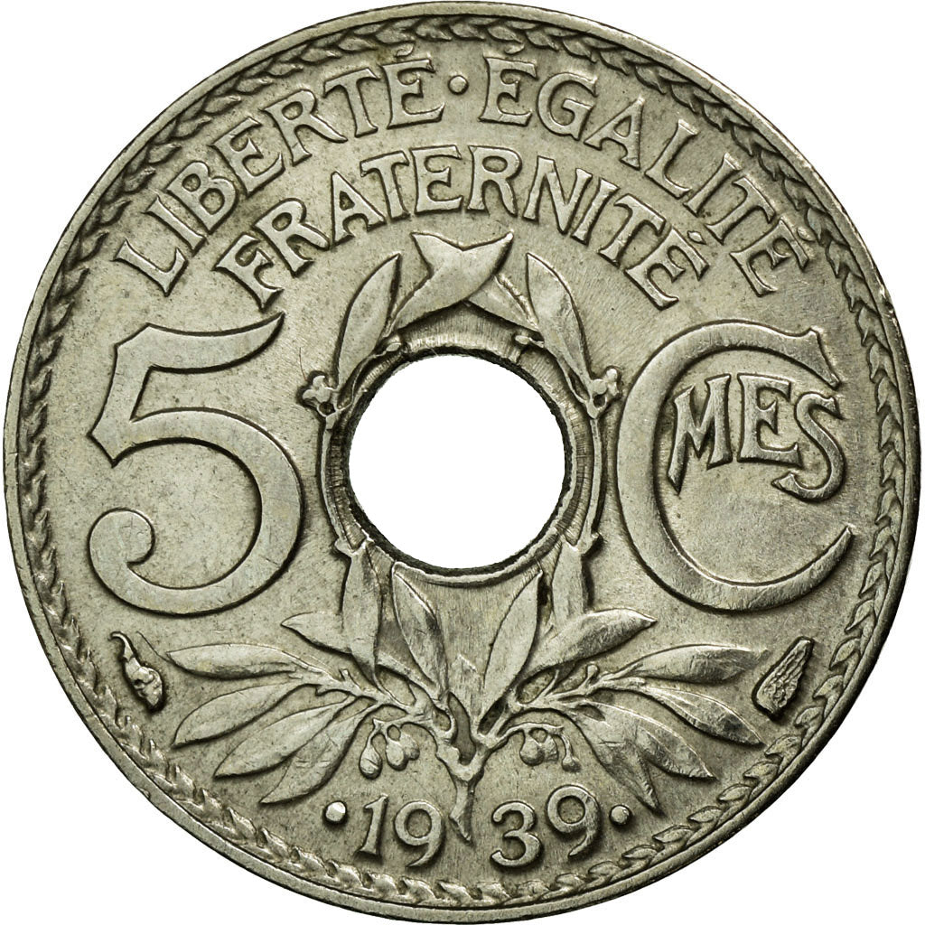 Coin, France, Lindauer, 5 Centimes, 1939, AU(55-58), Nickel-Bronze, KM:875a