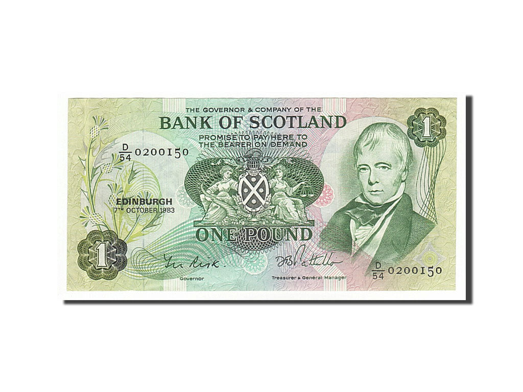 Scotland, 1 Pound, 1983, KM #111f, 1983-10-07, AU(50-53), D/54