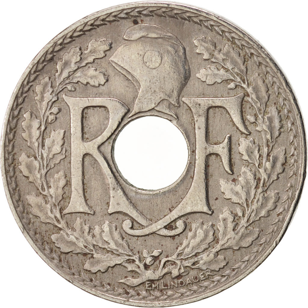 France, Lindauer, 5 Centimes, 1917, EF(40-45), Copper-nickel, KM:865, Gadoury169